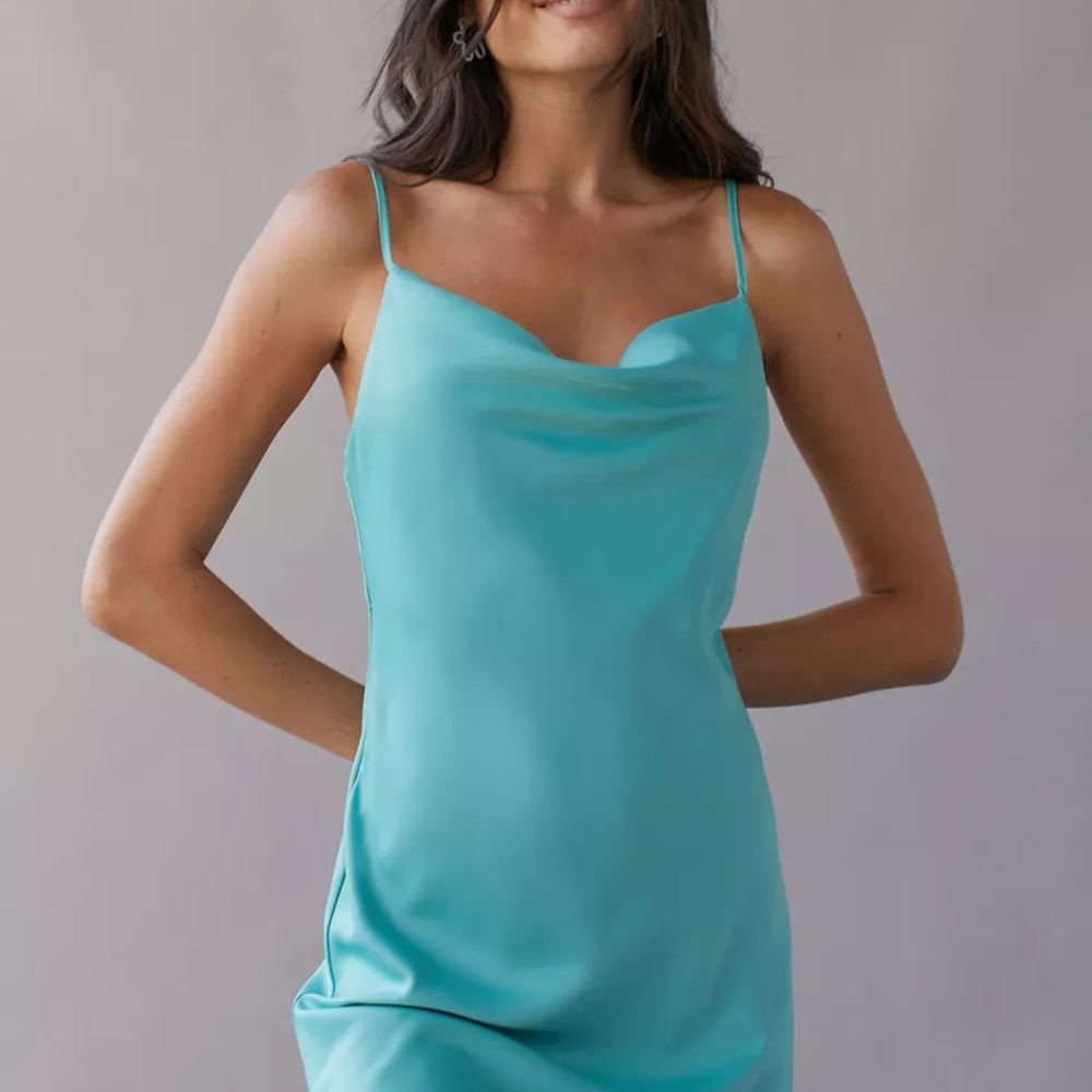 UO Mallory Cowl-Neck Slip Dress